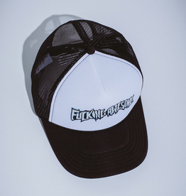 Fucking Awesome Scanner Warp Stamp Trucker Hat Black/White