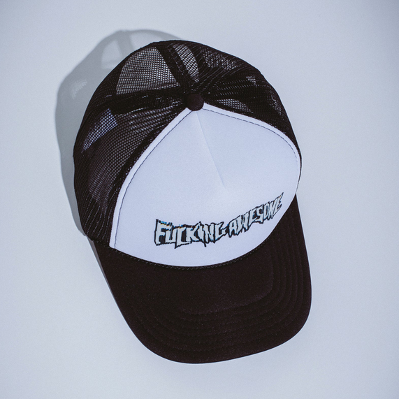 Fucking Awesome Scanner Warp Stamp Trucker Hat Black/White