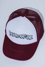 Fucking Awesome Scanner Warp Stamp Trucker Hat Maroon/White