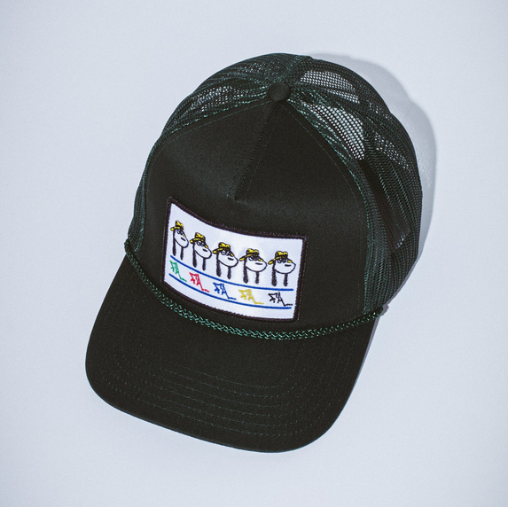 Fucking Awesome Spike Repeat Emb. Mesh Hat Forest