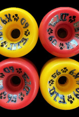 Dogtown K-9 80s Street Wheels 60mm x 95a Red/Yellow Mix Up