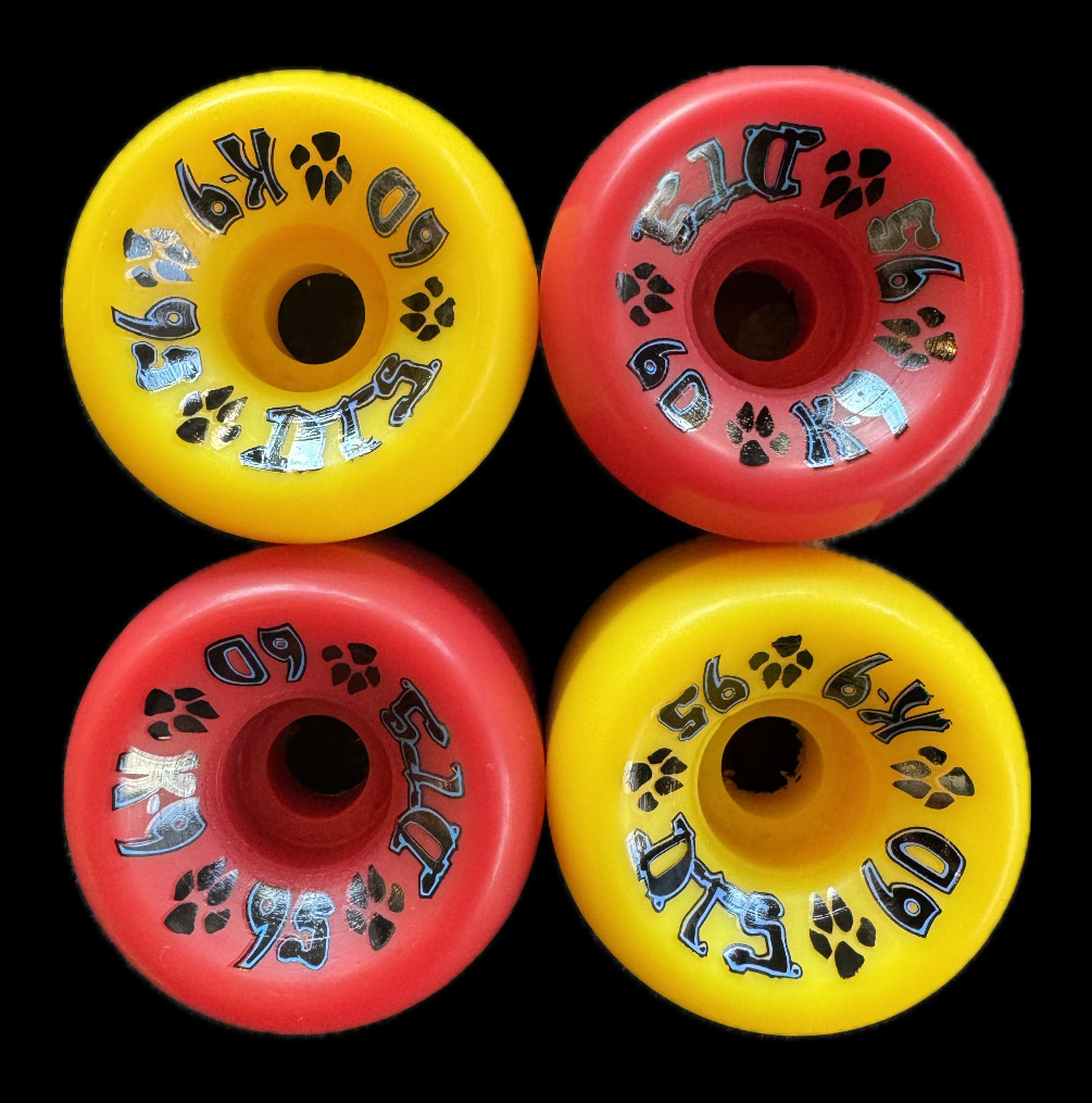Dogtown K-9 80s Street Wheels 60mm x 95a Red/Yellow Mix Up