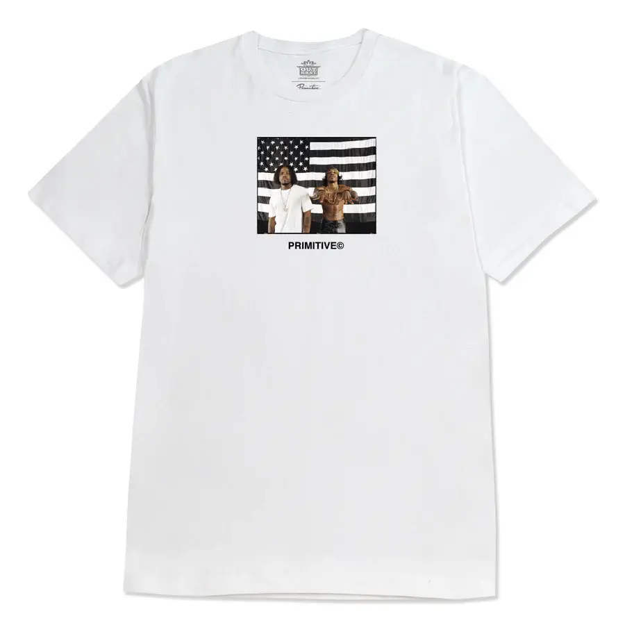 Primitive Stripes Tee White