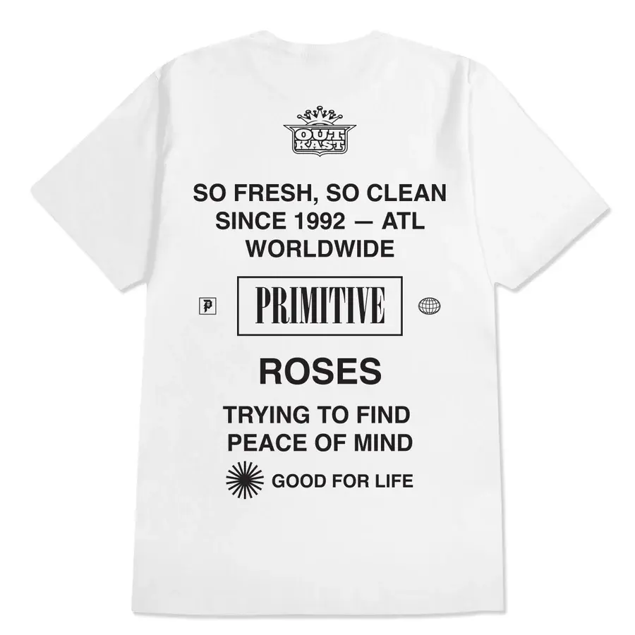 Primitive Stripes Tee White