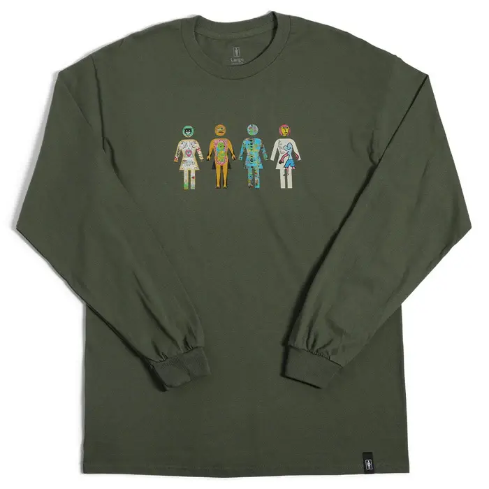 Girl Girl Squad L/S Tee Army Green