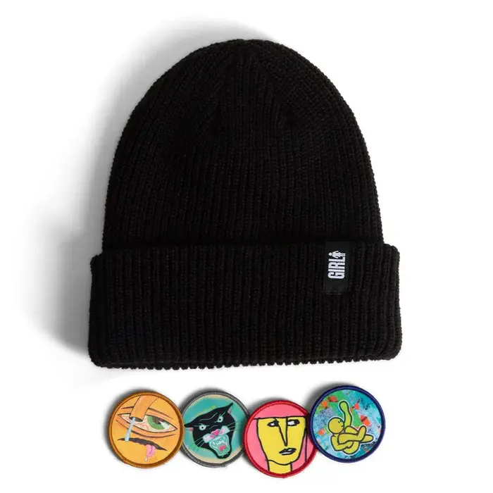Girl Legend Head Patch Beanie Black