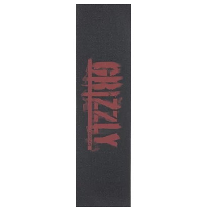 Grizzly Griptape Burn Out Stamp Griptape Red