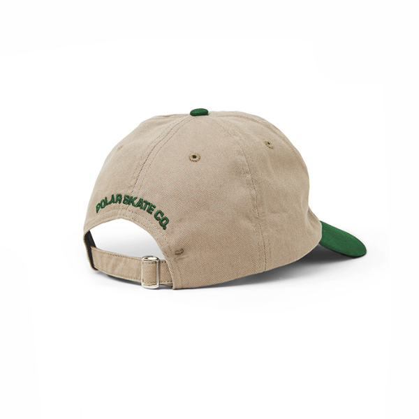 Polar Skate Co. Sai Cap Stroke Logo Ecru/Green