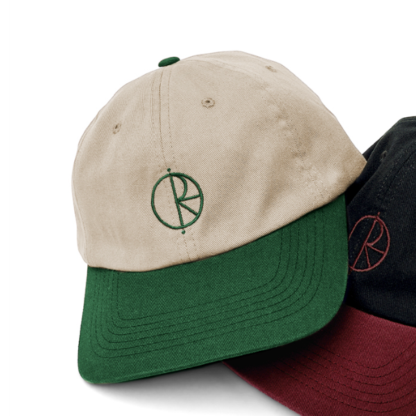 Polar Skate Co. Sai Cap Stroke Logo Ecru/Green