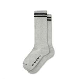 Polar Skate Co. Rib Socks Long 2 Stripes Grey/Black 43-46