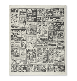 Polar Skate Co. Newspaper Picnic Blanket White/Black