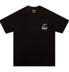 Poets Home Embroidered Black