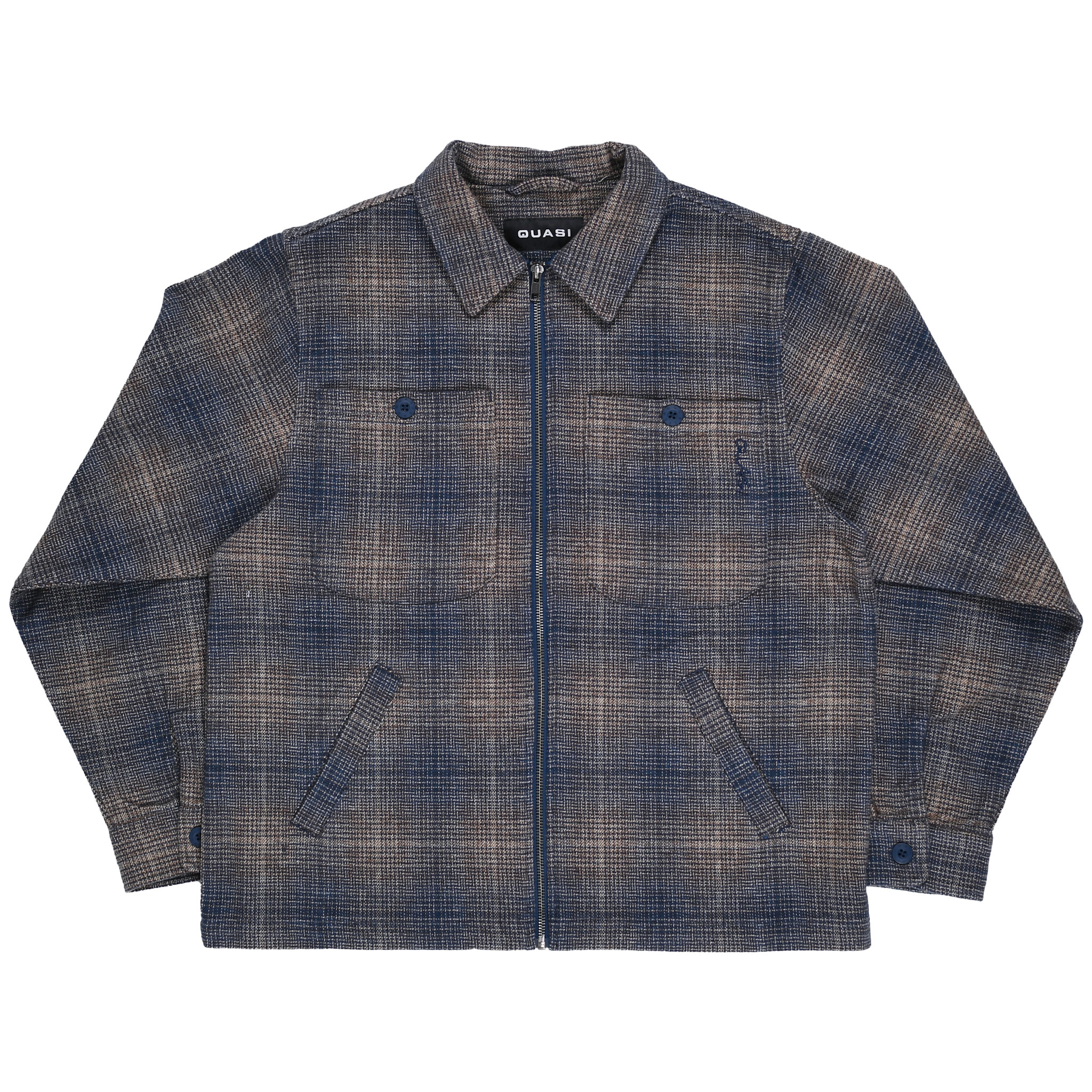 Quasi Skateboards Grain Full Zip Jacket Navy