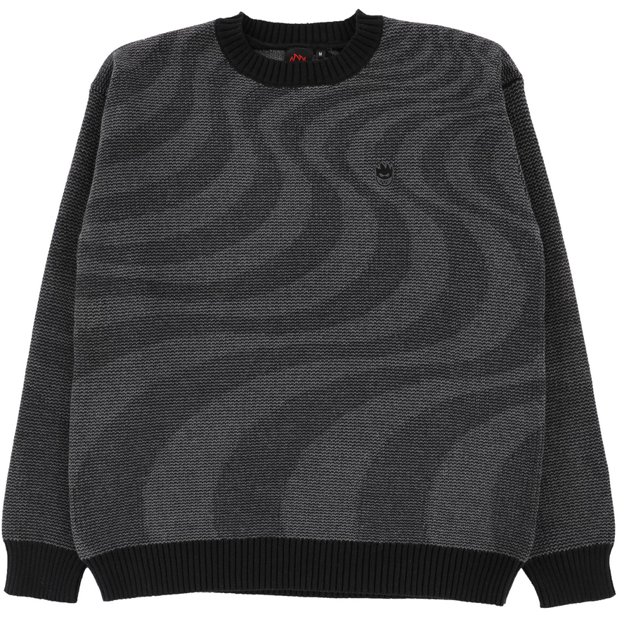 Spitfire Wheels Classic Swirl Jacquard Bighead Sweater Black/Grey