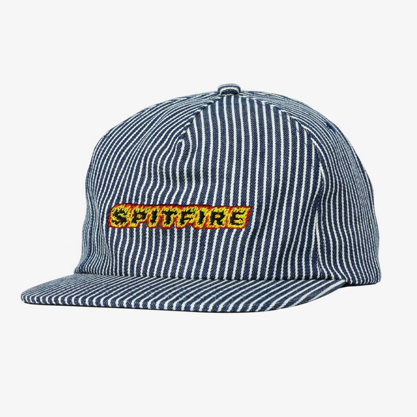 Spitfire Wheels Flames Script Strapback Indigo Stripe