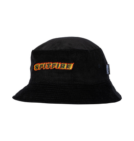 Spitfire Wheels Flames Script Bucket Hat Black