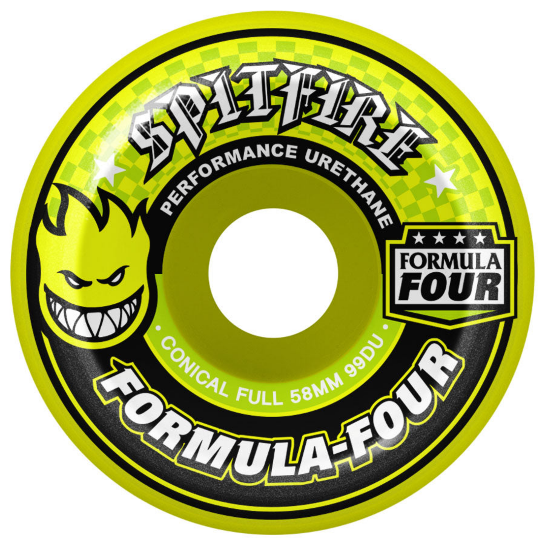 Spitfire Wheels Spitfire F4 99d Conical Full Neon Yellow 58mm