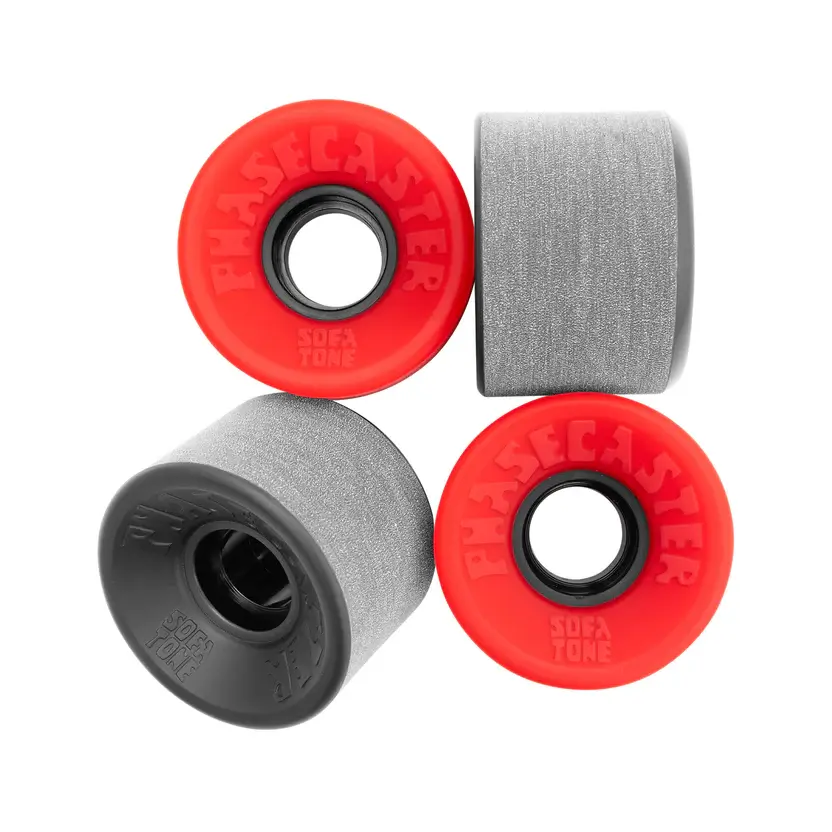 The Heated Wheel Phasecaster Wheels Sofa Tone 56mm 78a Black/Red Two Tone