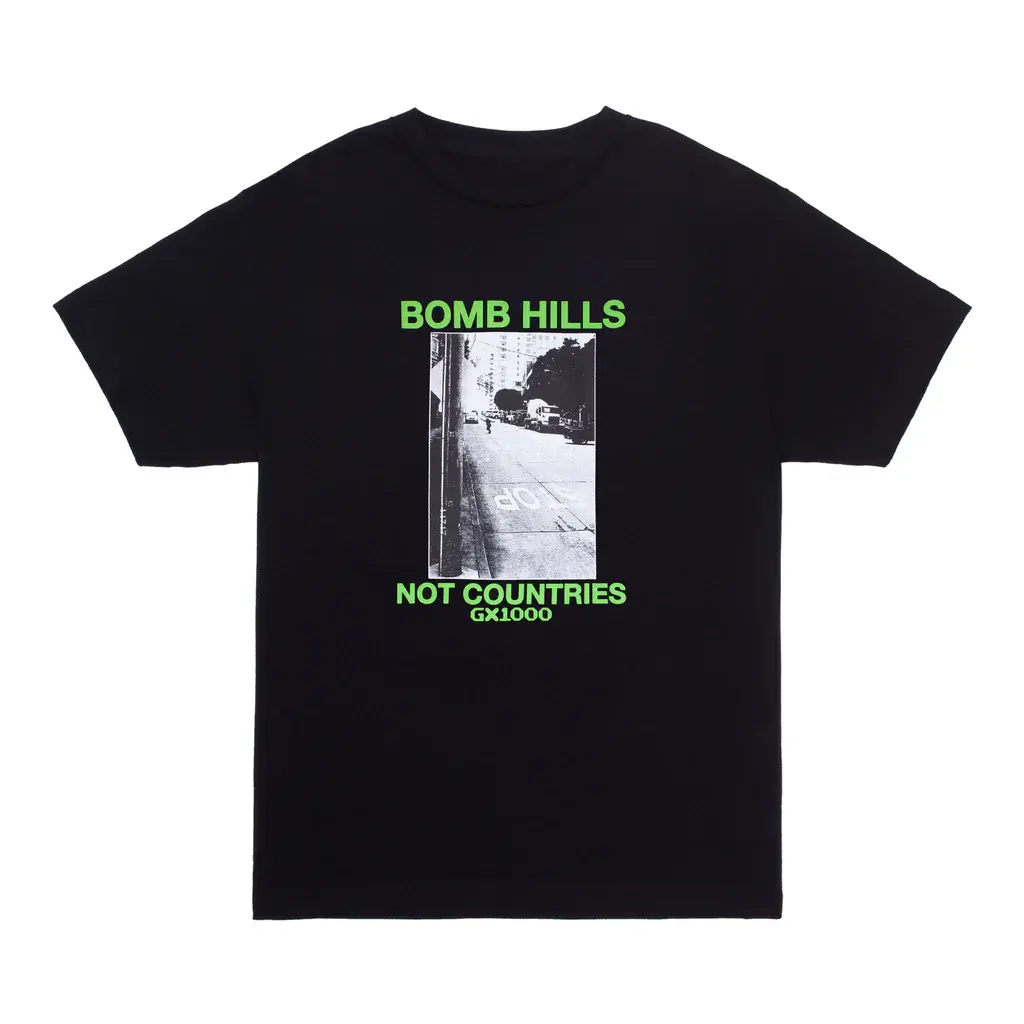 GX1000 Bomb Hills Not Countries Tee Black/Green