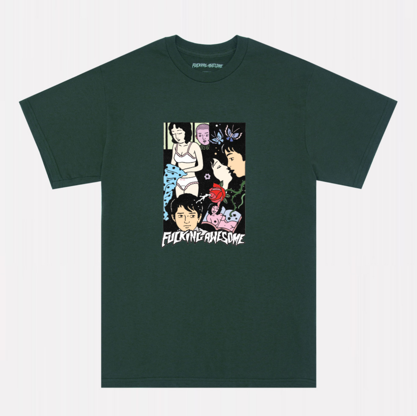 Fucking Awesome Yoyogi Park Tee Forest Green