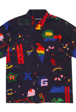 GX1000 Panda Sex Rayon Button Down Black