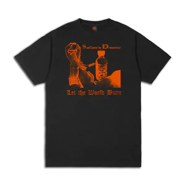 Satan's Drano Let The World Burn Tee Black
