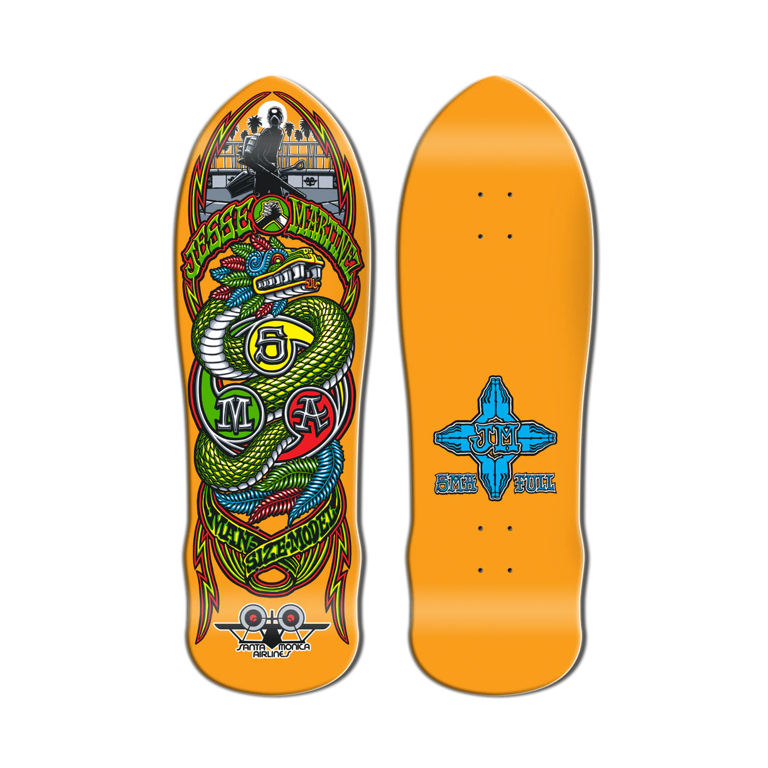 Santa Monica Airlines Jesse Martinez Snake Orange Dip 9.875"