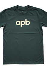 APB Skateshop APB Logo Tee Pine Green/Eggshell