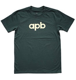 APB Skateshop APB Logo Tee Pine Green/Eggshell