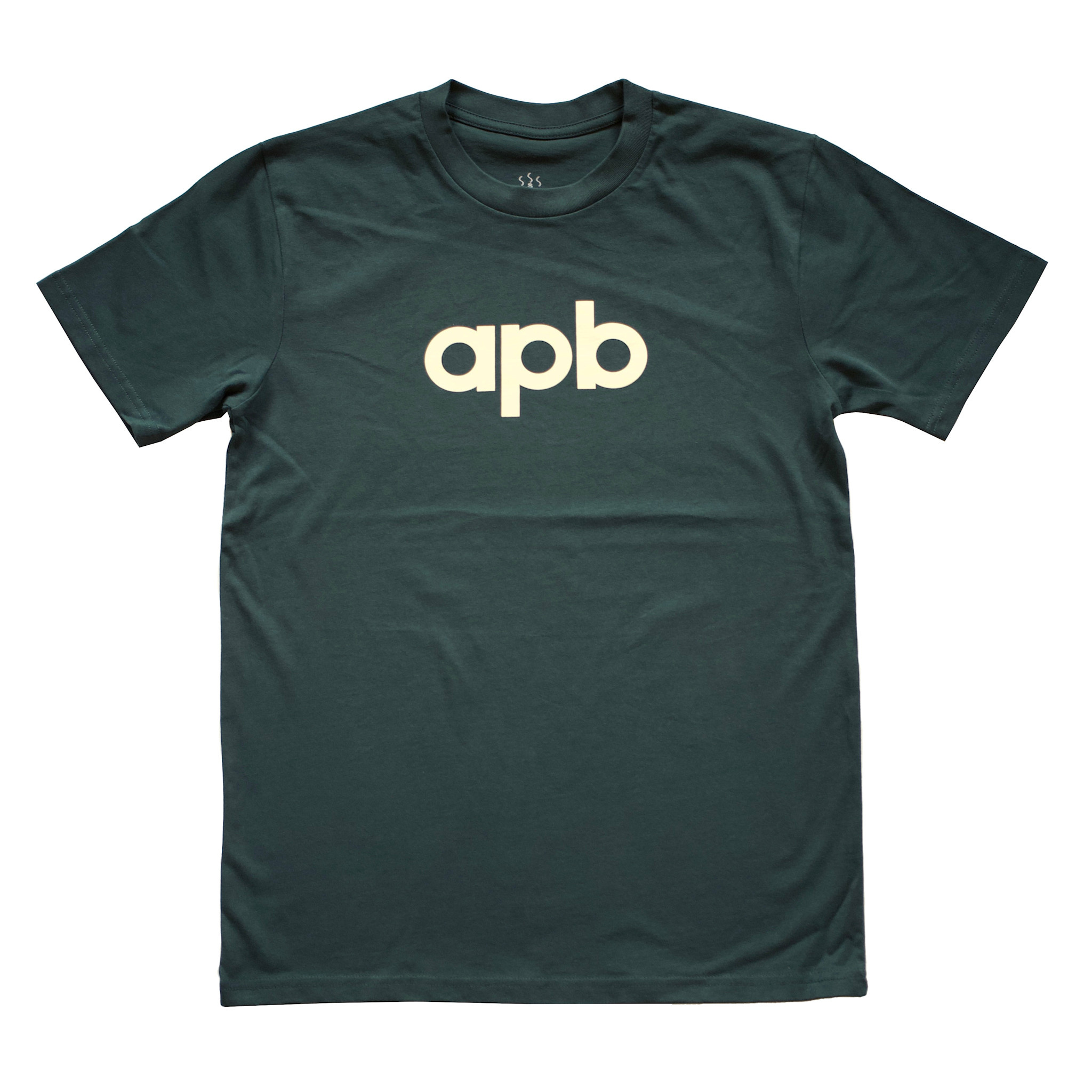 APB Skateshop APB Logo Tee Pine Green/Eggshell