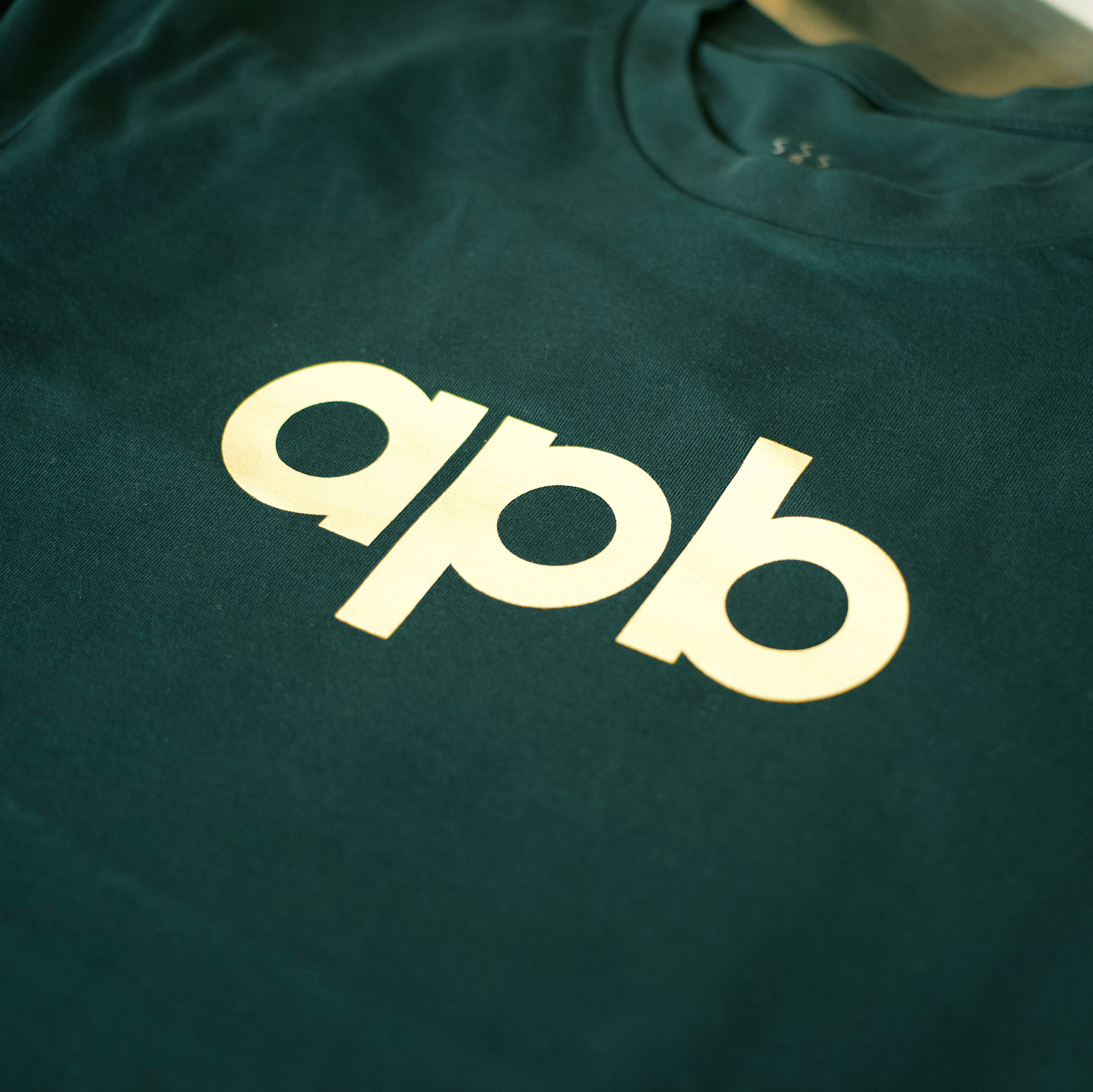 APB Skateshop APB Logo Tee Pine Green/Eggshell