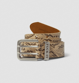 HUF Fuck It Snakeskin Belt Brown S/M