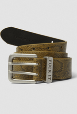 HUF Fuck It Snakeskin Belt Green S/M
