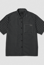 HUF Stretch Micro Plaid Shirt Black