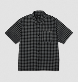 HUF Stretch Micro Plaid Shirt Black