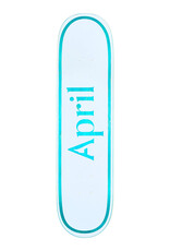 April Skateboards April OG Logo White/Blue Mini 7.25"