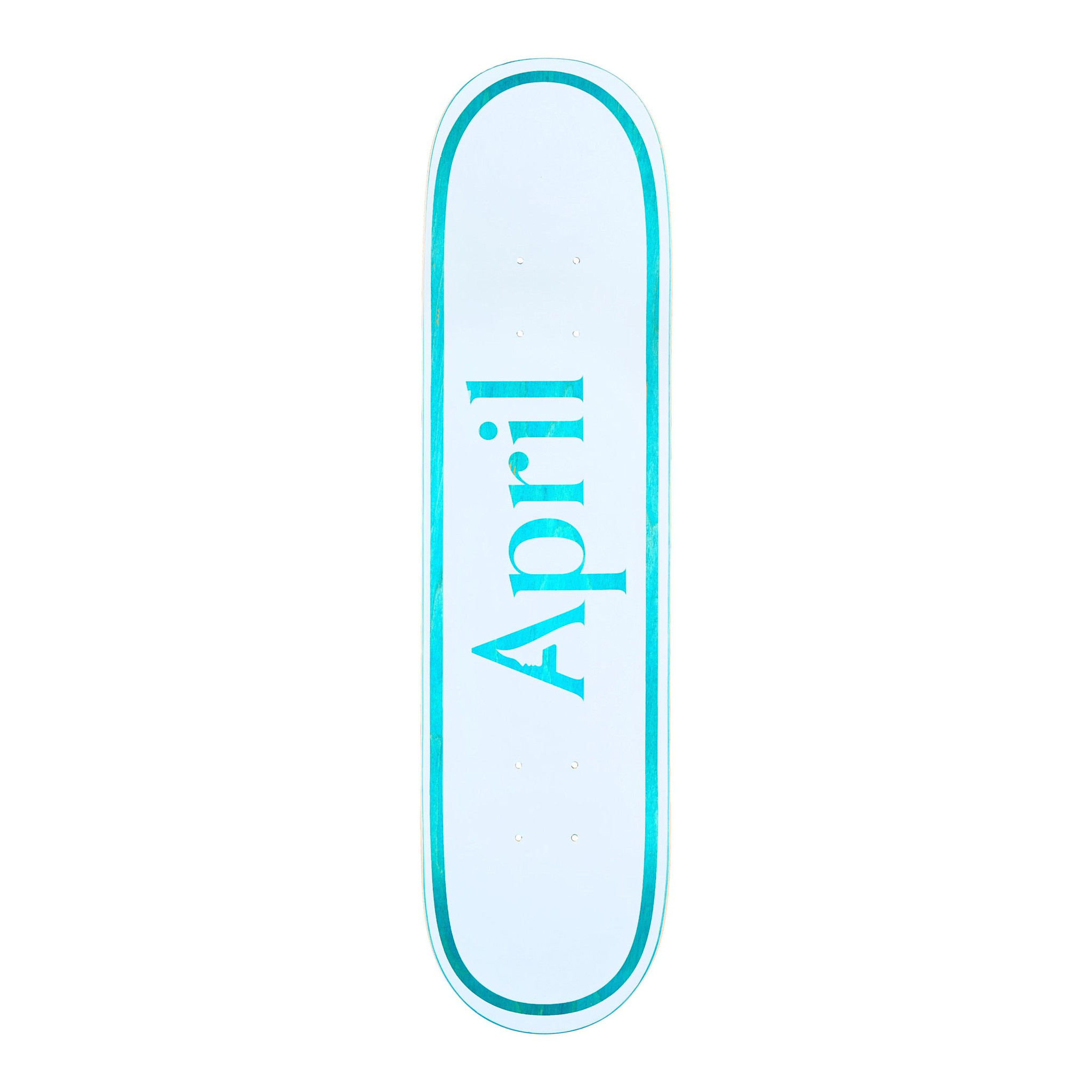 April Skateboards April OG Logo White/Blue Mini 7.25"