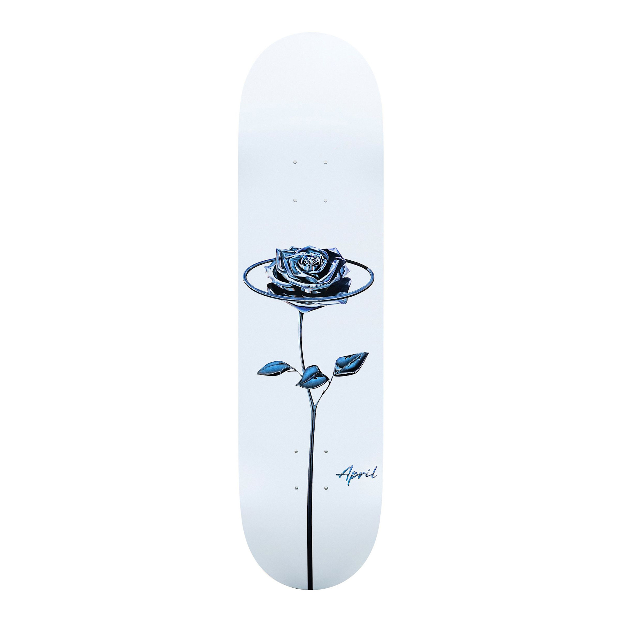 April Skateboards Chrome Rose White 8.25