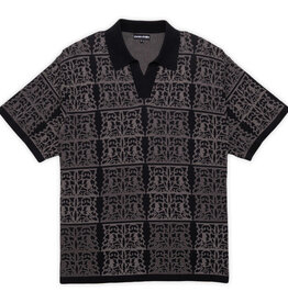 Pass~Port Fretworks Knit Polo Black