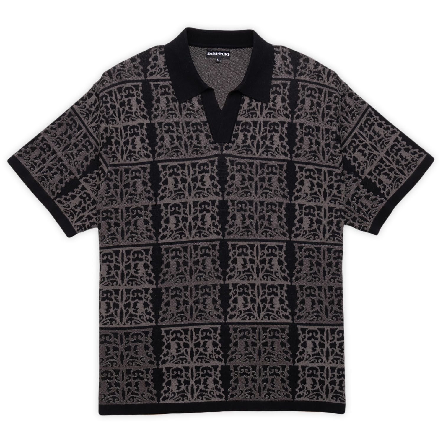 Pass~Port Fretworks Knit Polo Black