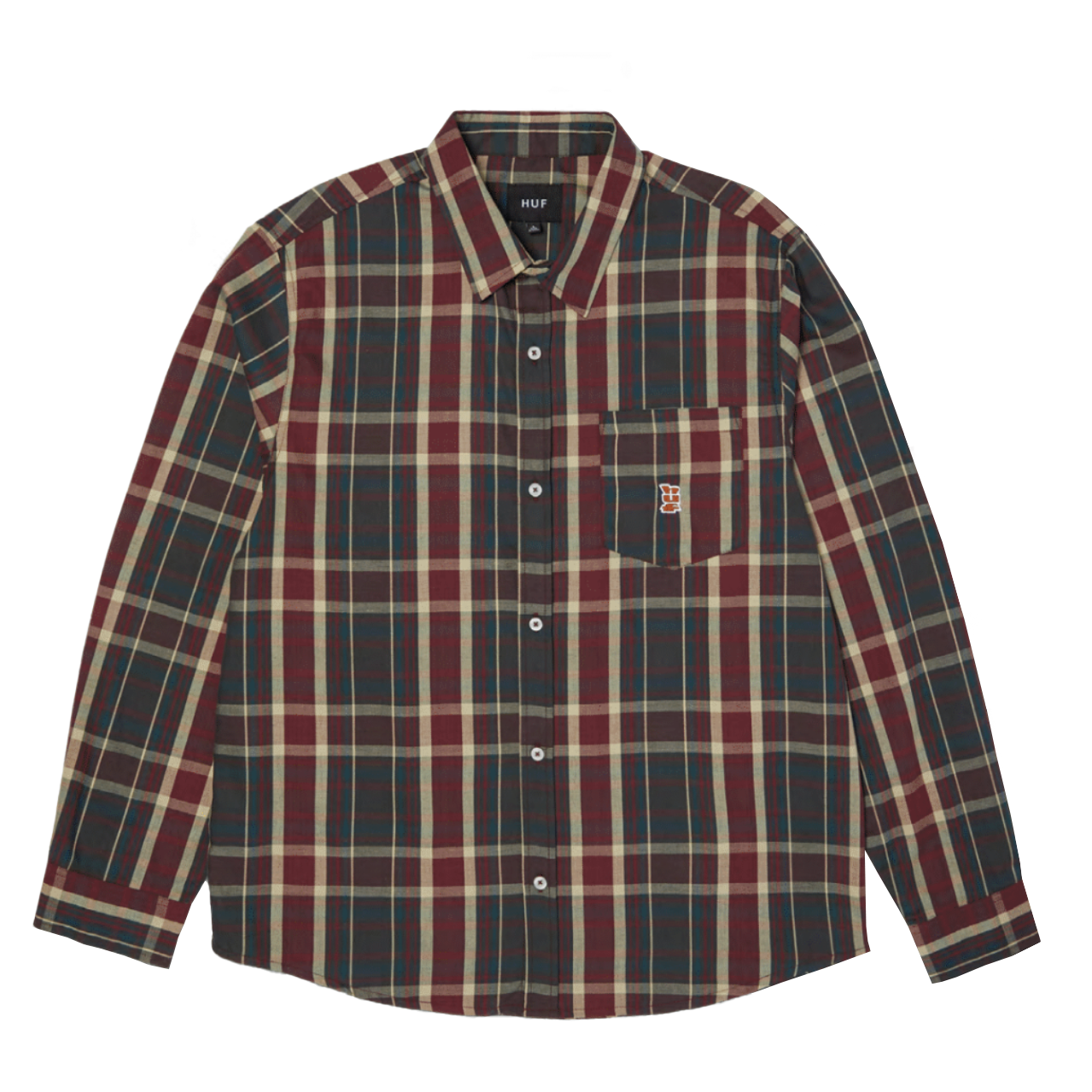 HUF Megablast Plaid L/S Deep Wine