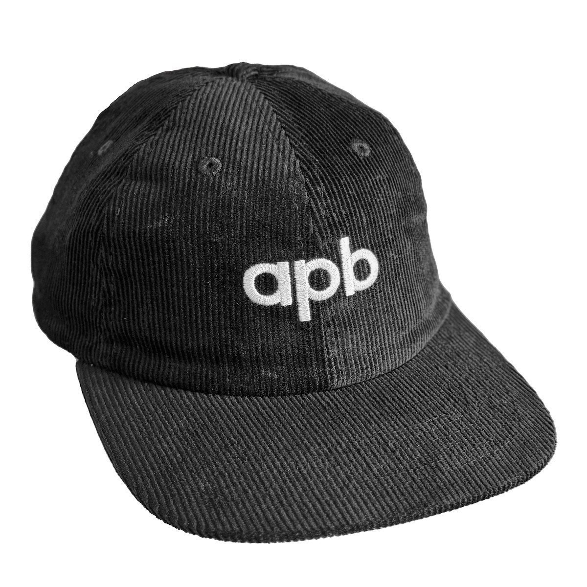 APB Skateshop APB Logo 6-Panel Black Corduroy