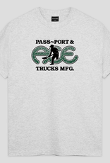 Ace Skateboard Truck MFG. Ace x Passport Hammertone Tee Ash