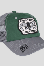 Ace Skateboard Truck MFG. Ace x Passport Packers Trucker Cap Green/Steel