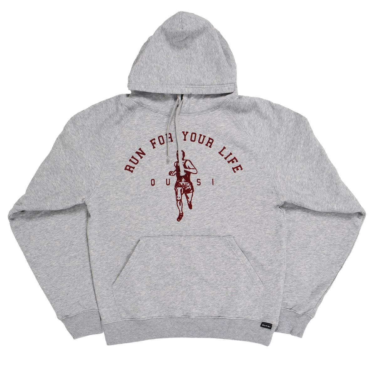Quasi Skateboards Run Hoodie Heather Grey