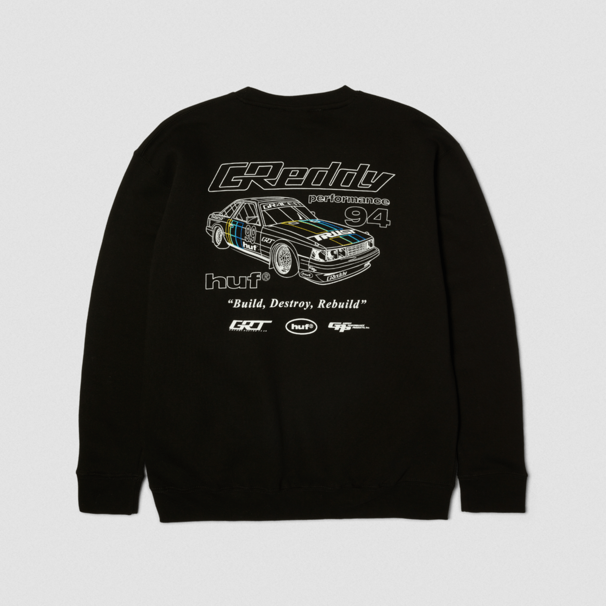 HUF HUF x Greddy Retro Mod Crew Black