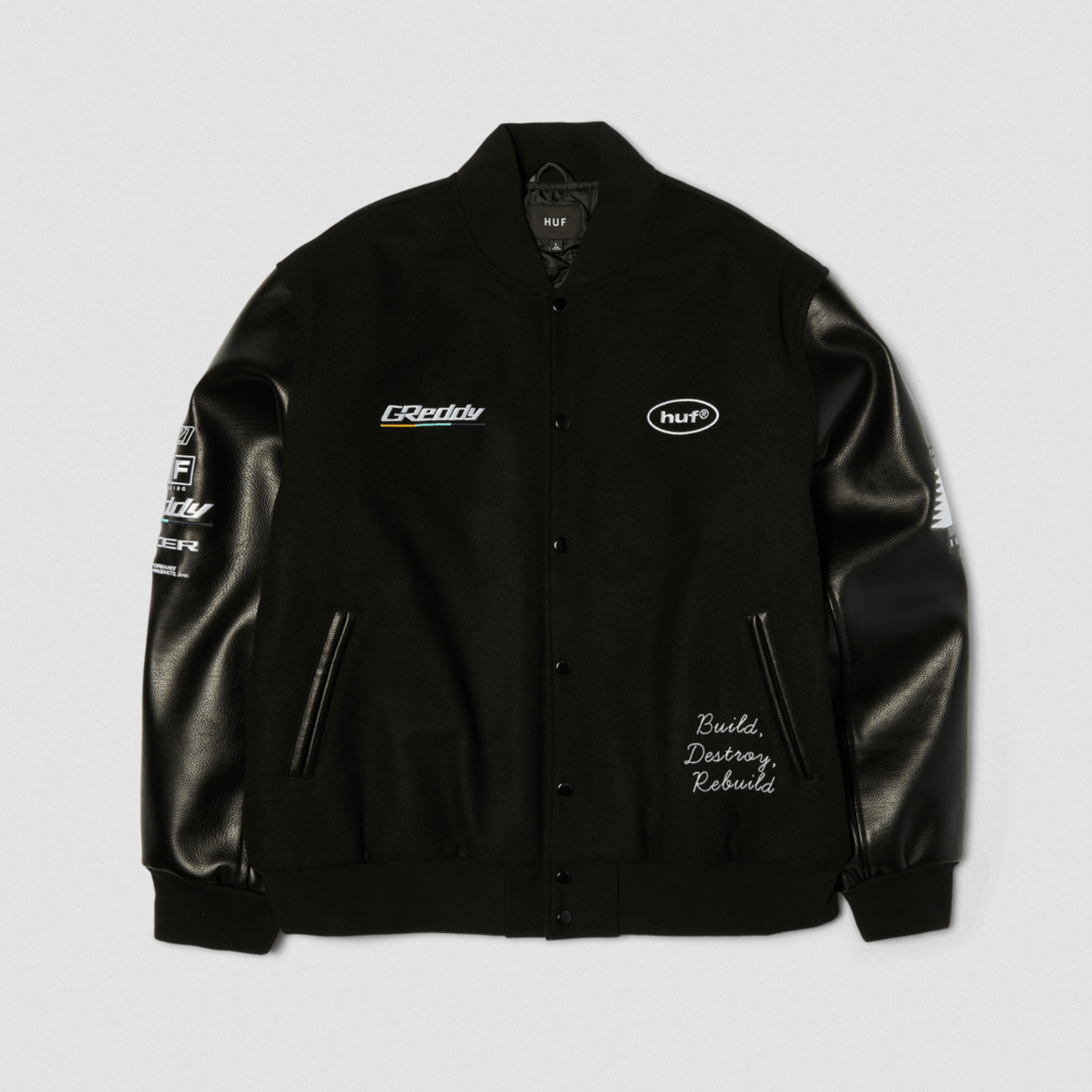 HUF HUF x Greddy Varsity Jacket Black