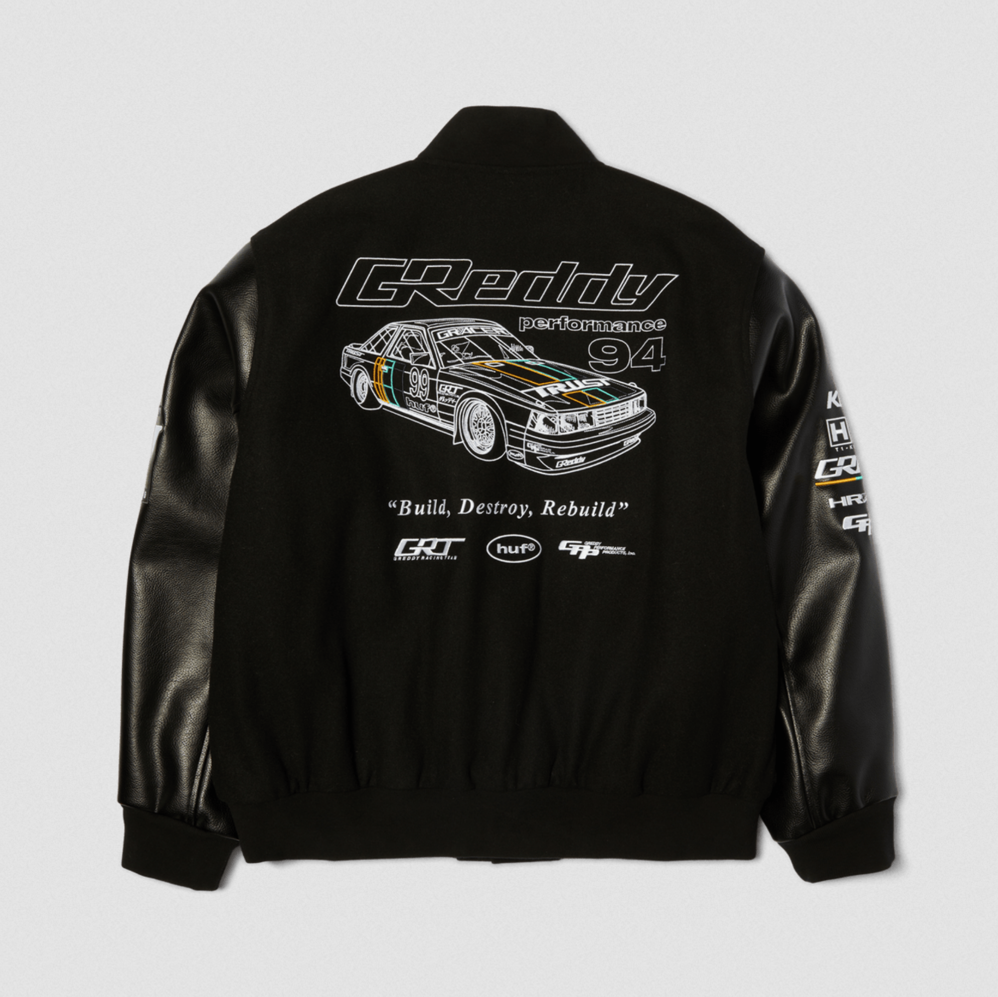 HUF HUF x Greddy Varsity Jacket Black