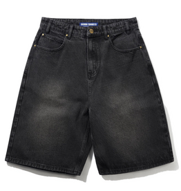 Butter Brand Baggy Denim Shorts Distressed Black
