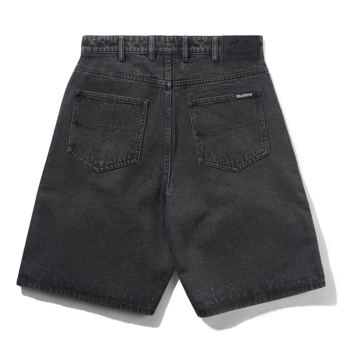 Butter Brand Baggy Denim Shorts Distressed Black